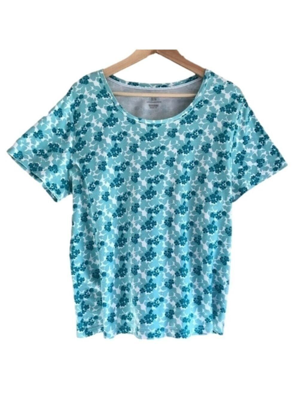 White Stag scoop neck floral tee plus size 16/18 (XL)